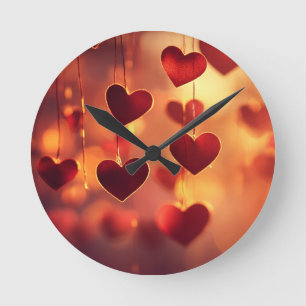 Romance eterno - Reloj de pared del corazón colgan