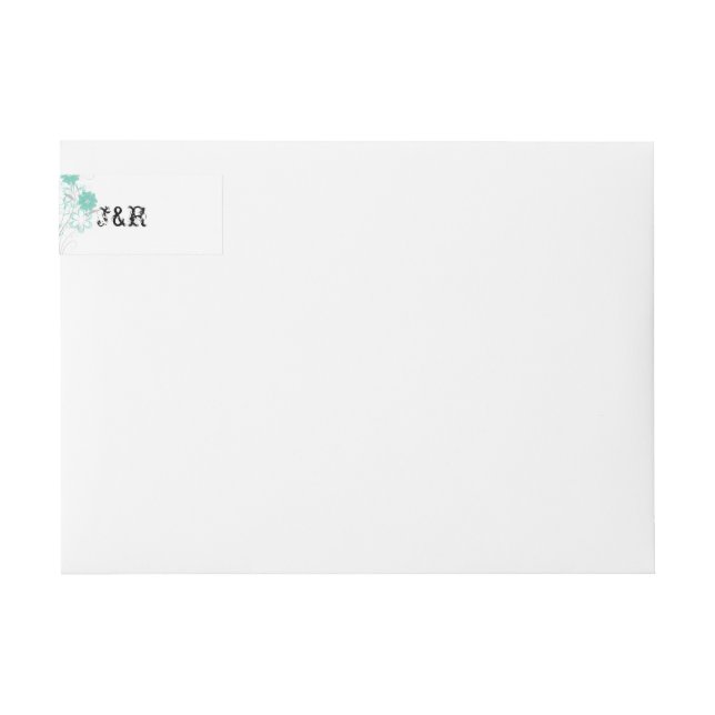 Romance incipiente en el Boda Aqua envuelto alrede (Anverso)