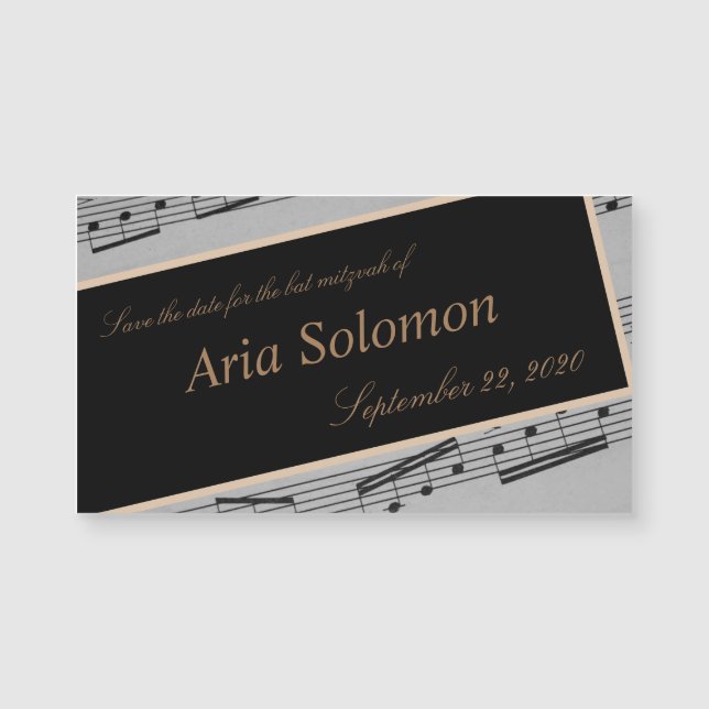 Romance musical Salve la tarjeta de imán de fecha (Anverso)