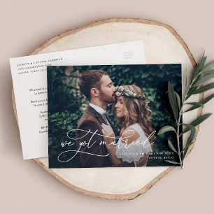 Romance Nos Casamos Fuga Tarjeta Postal