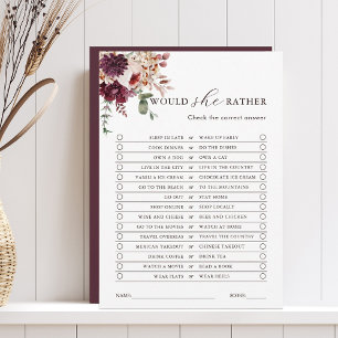 Romance otoñal Prefiere Tarjeta Editable