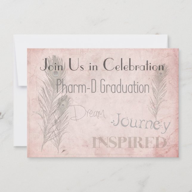 Romance suave de las invitaciones de la graduación (Anverso)