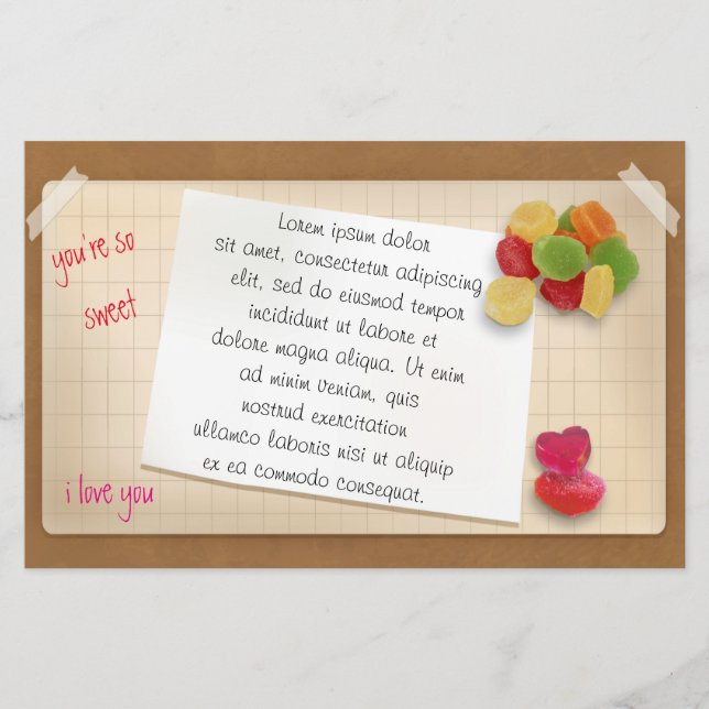 Romance vintage Papel sencillo con gelatina (Anverso)