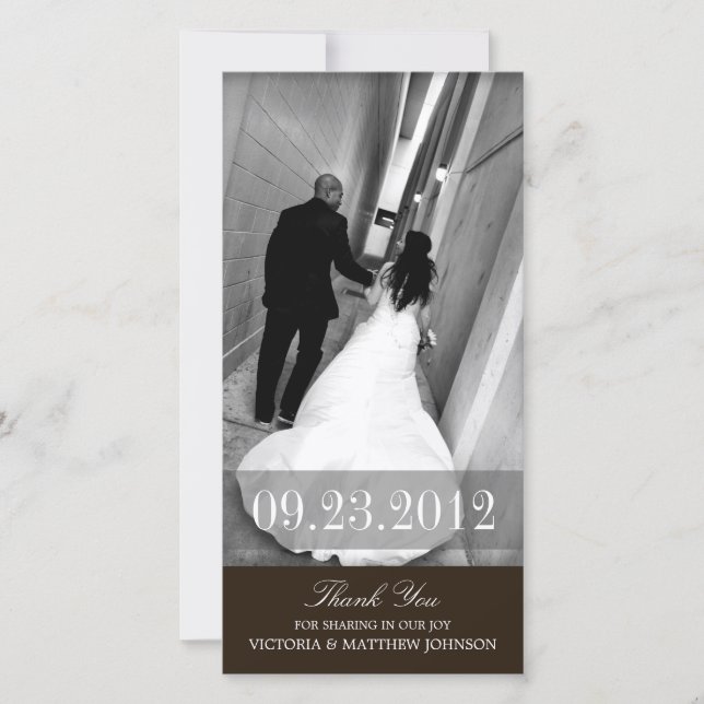 ROMANÍA EN NEGRO | BODA GRACIAS TARJETA (Anverso)