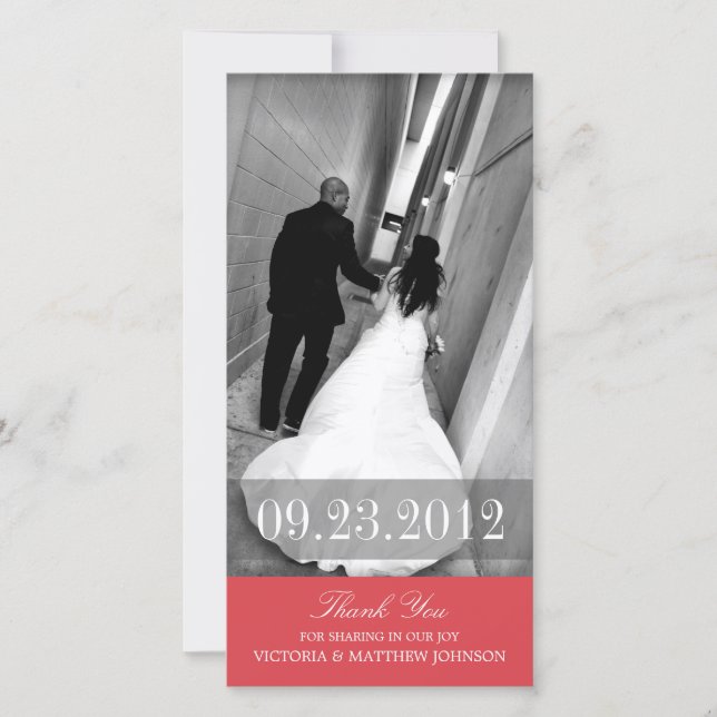 ROMANÍA EN ROJO | BODA GRACIAS TARJETA (Anverso)