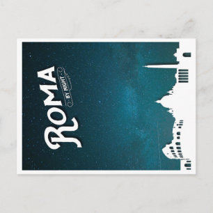 Romaníes por la noche. postal