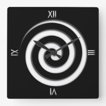Romano 4 reloj de pared espiral negra numérico