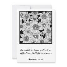 Romanos 12:12 Versículo Bíblico Tarjeta Floral | C