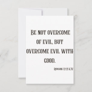 Romanos 12:21 KJV Biblia Verse Tarjeta de felicita