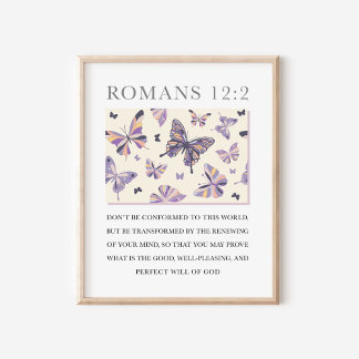 Romanos 12:2 Arte Religioso Cristiano de Mariposa