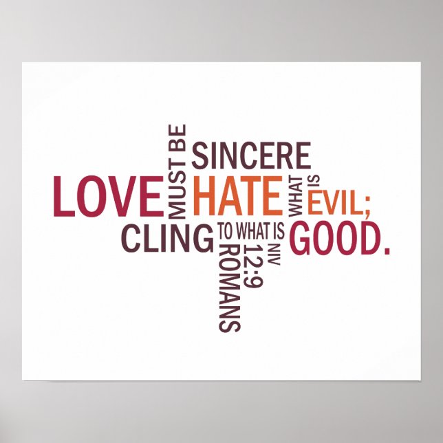 Romanos 12:9 "Amor Sincero" Arte en el metro (Frente)