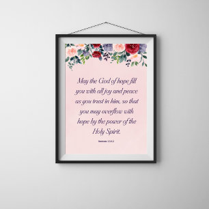 Romanos 15:13 Biblia cristiana versus arte floral