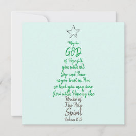 Romanos 15:13 Tarjeta de Navidades de la Paz y la