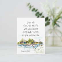 Romanos 15:13 Tarjeta plana de Dios de Esperanza B