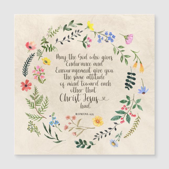 Romanos 15:5 Biblia Verse Image (Anverso)