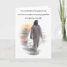 Romanos 6: 4 Tarjeta de felicitación por bautismo