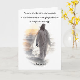 Romanos 6: 4 Tarjeta de felicitación por bautismo