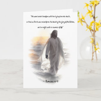 Romanos 6: 4 Tarjeta de felicitación por bautismo