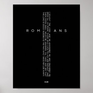Romanos 8:28 Arte de escritura cruzada