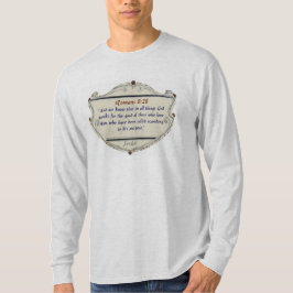 Romanos 8:28 Camiseta Cristiana de Hombre de Manga