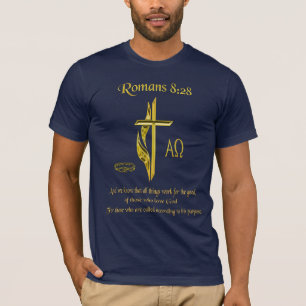 Romanos 8:28 camisetas cristianas