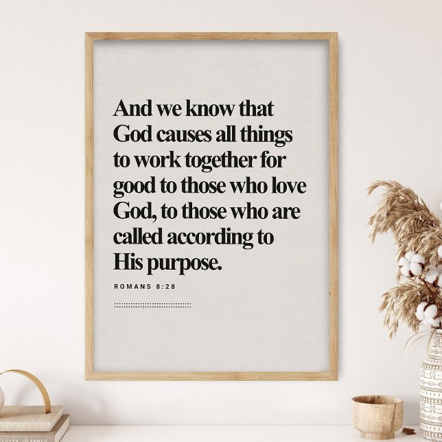 Romanos 8:28, Versículo Bíblico, Impresión DIGITAL (Subido por el creador)