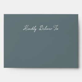 Romantic Blue Landscape Wedding Return Address 
