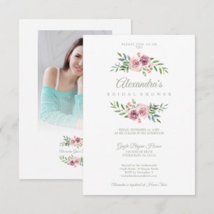 Romantic Chic Floral Garland Photo Bridal Shower