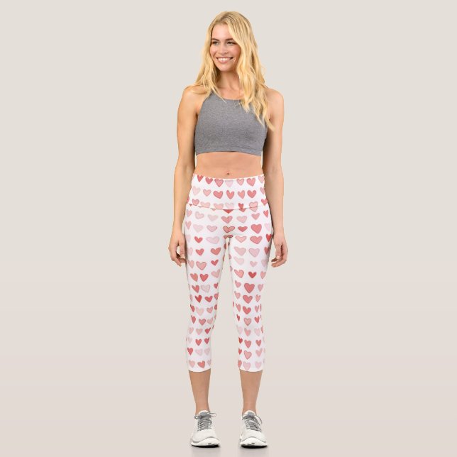 Romantic Heart Pattern Leggings – Perfect Valentin (Anverso)