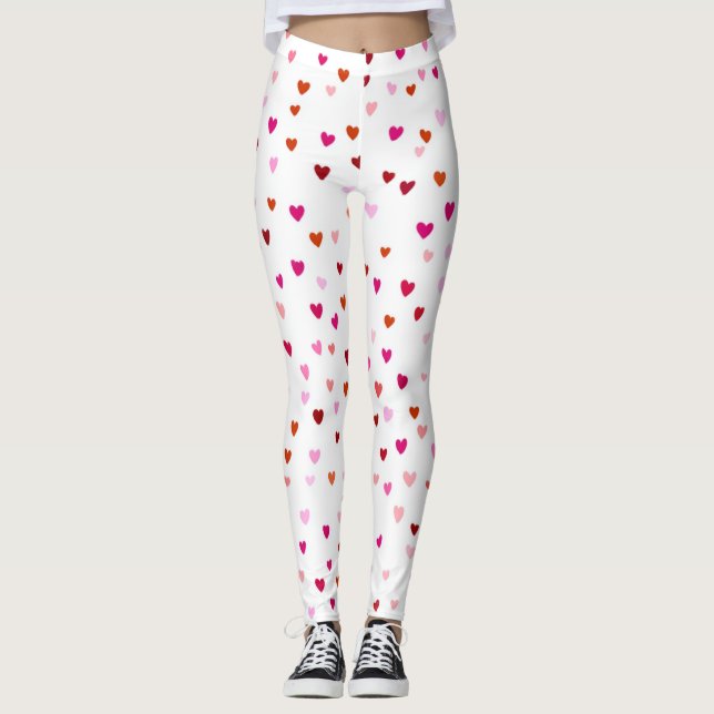 Romantic Heart Pattern Leggings – Perfect Valentin (Anverso)