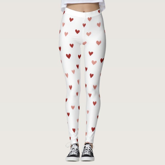 Romantic Heart Pattern Leggings – Perfect Valentin (Anverso)