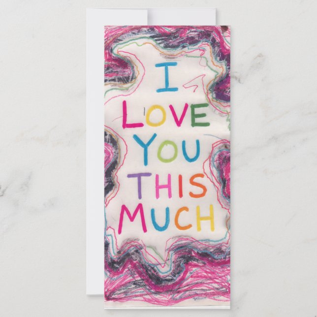 Romantic I Love You This Much Greeting Card (Anverso)