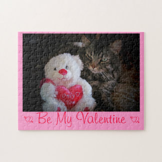 Romantic Kitty Valenpuzzle Jigsaw Puzzle
