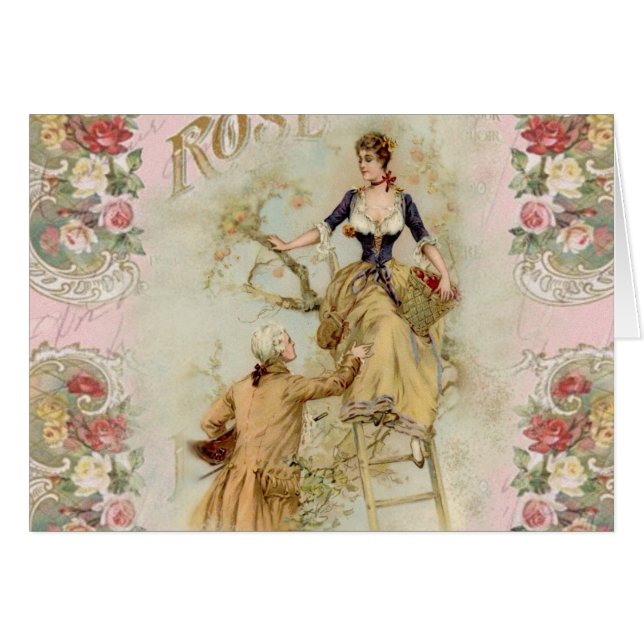 Romantic Paris Lovers pink shabbychic (Anverso (Horizontal))