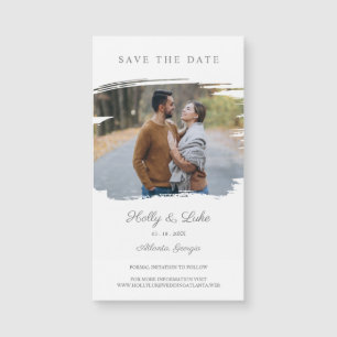 Romantic Photo & Simulated Brush for Save the Date