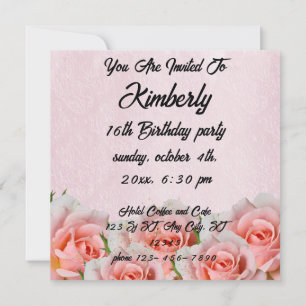 Romantic Pink chic floral foliage elegance