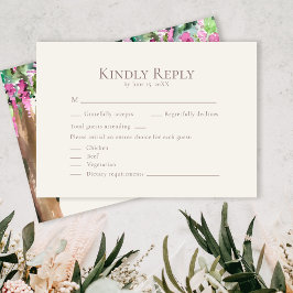 Romántica acuarela Acacia Wedding Tarjeta RSVP