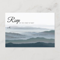 Romántica boda de montaña rusa RSVP