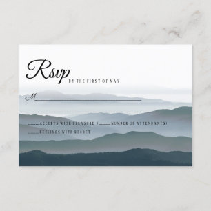Romántica boda de montaña rusa RSVP