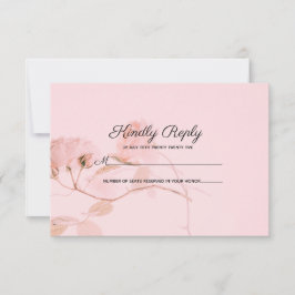 Romántica Boda rosa Rosa Rosada RSVP