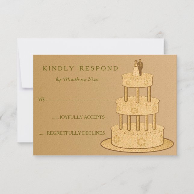 Romántica Boda Vintage RSVP (Anverso)