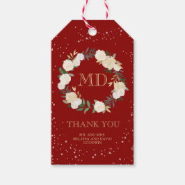 Romántica etiqueta de colgador de regalo de boda d