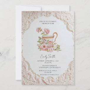 Romántica Invitación a ducha de novias en Cottagec