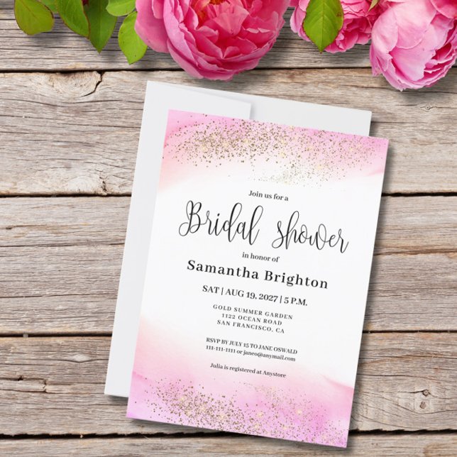 Romántica invitación a duchas de novias de Hues ro (Subido por el creador)