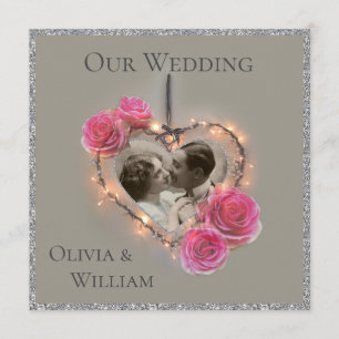 Romántica invitación a la boda