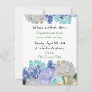 Romántica Invitación a la boda de Floras mixtas