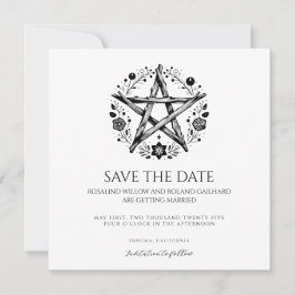 Romántica invitación a la boda de Pagan Wicca