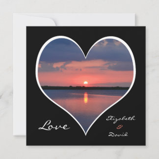 Romántica Invitación a la boda del corazón