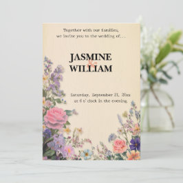 🌹 Romántica Invitación a la Boda Floral 💒 🌼