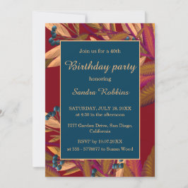 Romántica invitación para el cumpleaños de los ará